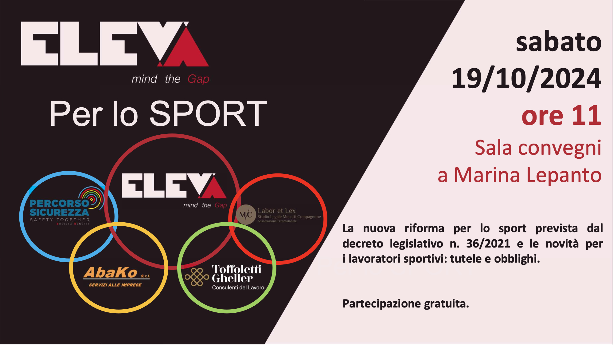 Informativa 11-2024: Eleva srl per lo Sport